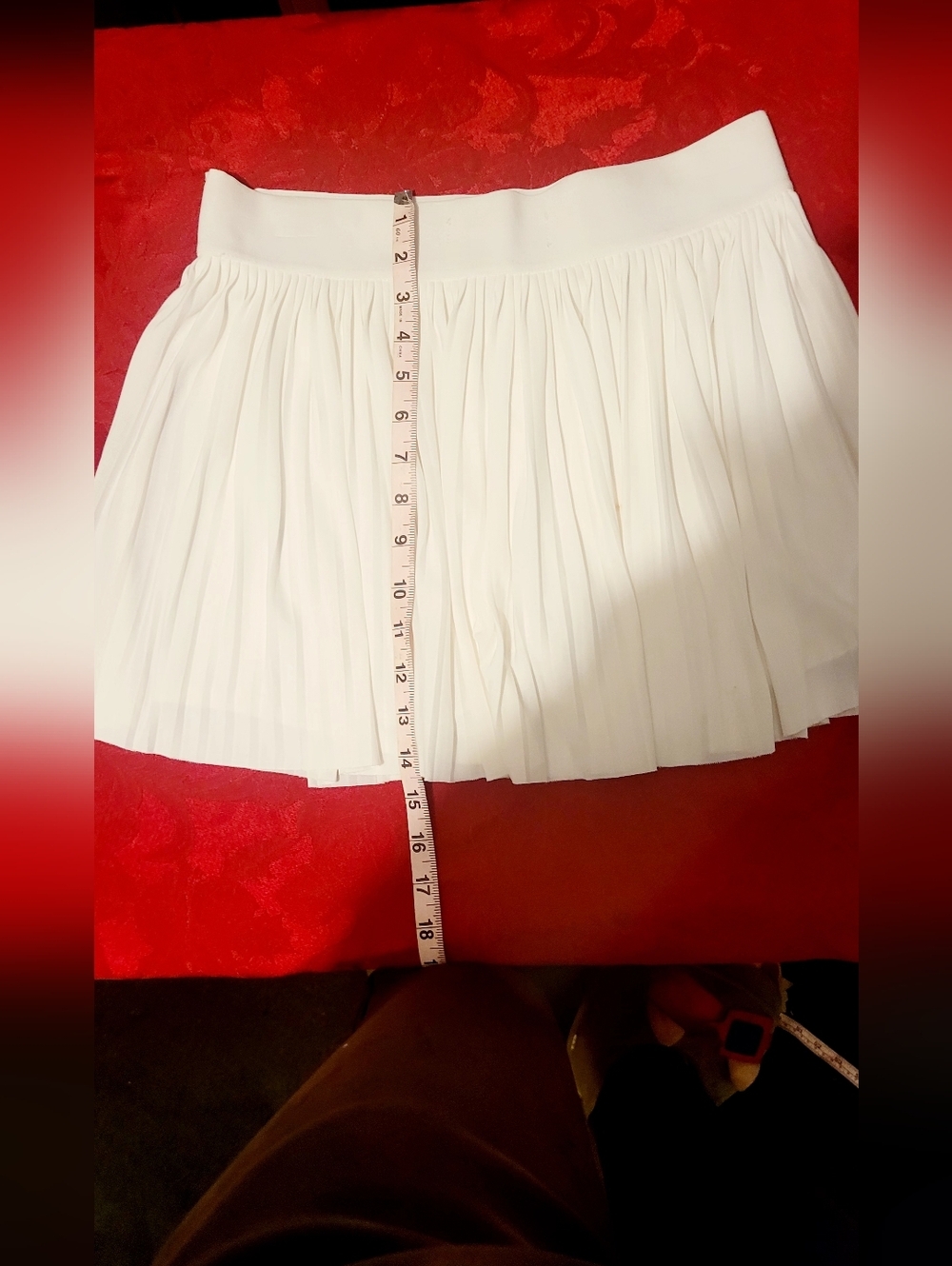 Sheer White Pleated Skort With Built In Undershorts. Size Med. Very Versatile. - Picture 5 of 6